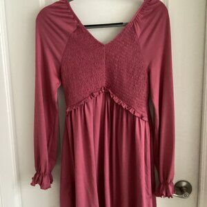 love, Fire Juniors' Strapless Smocked Terry Dress (M)